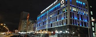 Подсветка здания Европейского медицинского центра «УГМК-Здоровье» в Екатеринбурге