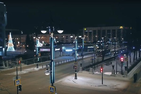 Освещение Комсомольского проспекта города Пермь